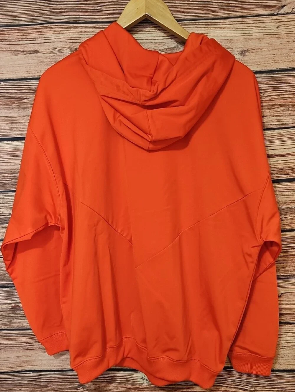 adidas Redish/Orange Pullover Hoodie with White Trefoil